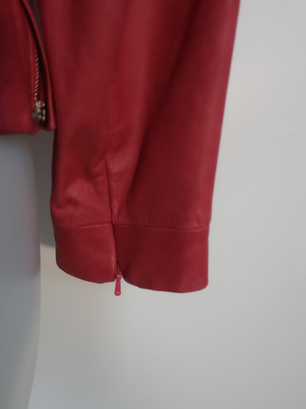Womens Ralph Lauren Golf Raspberry-Pink Color Leather Jacket S - Picture 8 of 14